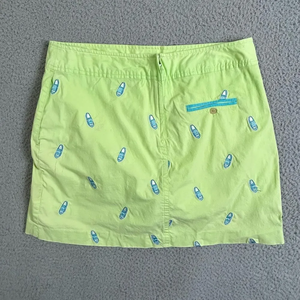 LILLY PULITZER WOMENS LIME GREEN SKORT SIZE 8